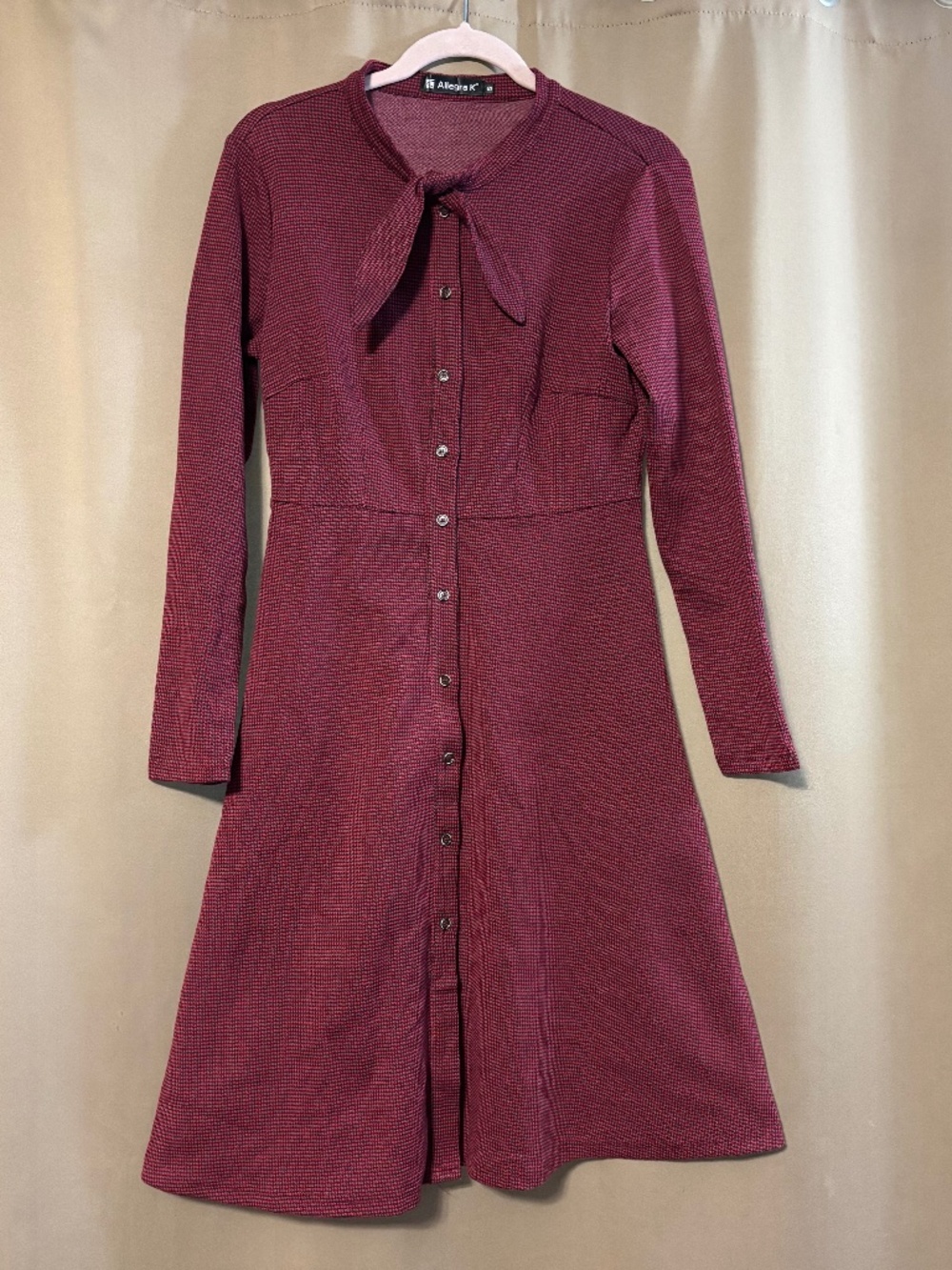 Allegra K Women’s Houndstooth Dress Size S